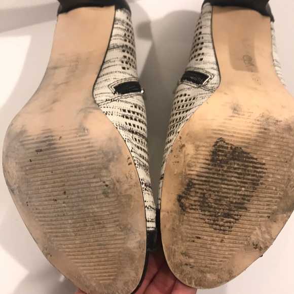 Gently used Calvin Klein open toe zipper booties - Picture 4 of 8